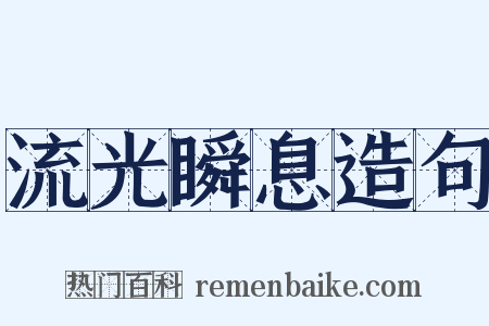 流光瞬息造句是什么意思的图片